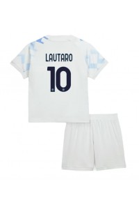 Fotbalové Dres Inter Milan Lautaro Martinez #10 Dětské Venkovní Oblečení 2025-26 Krátký Rukáv (+ trenýrky)